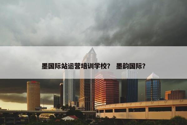 墨国际站运营培训学校？ 墨韵国际？
