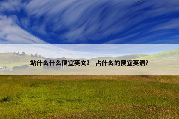 站什么什么便宜英文？ 占什么的便宜英语？
