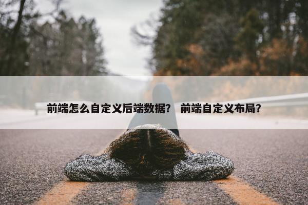前端怎么自定义后端数据？ 前端自定义布局？