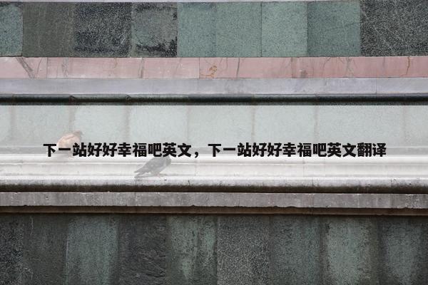 下一站好好幸福吧英文，下一站好好幸福吧英文翻译