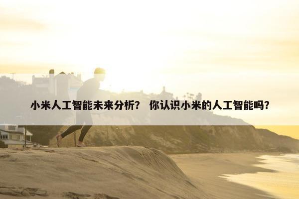 小米人工智能未来分析？ 你认识小米的人工智能吗？