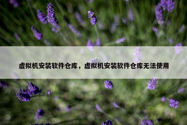 虚拟机安装软件仓库，虚拟机安装软件仓库无法使用