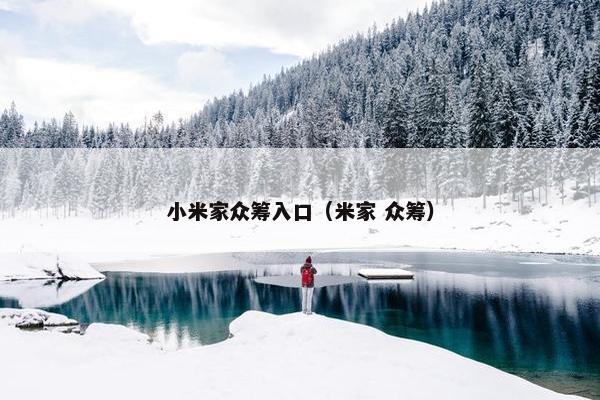 小米家众筹入口（米家 众筹）