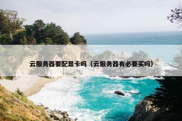 云服务器要配显卡吗（云服务器有必要买吗）