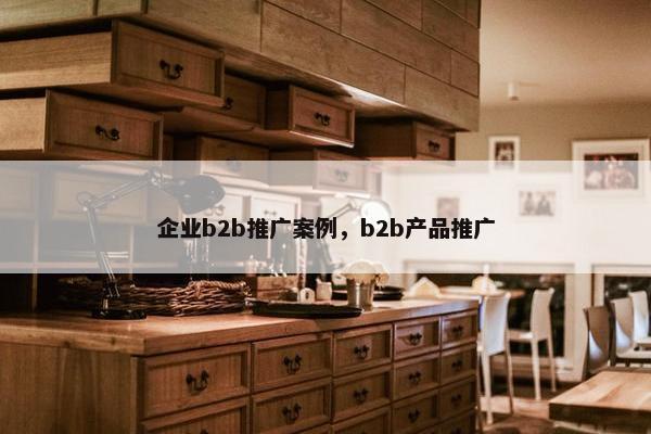 企业b2b推广案例，b2b产品推广
