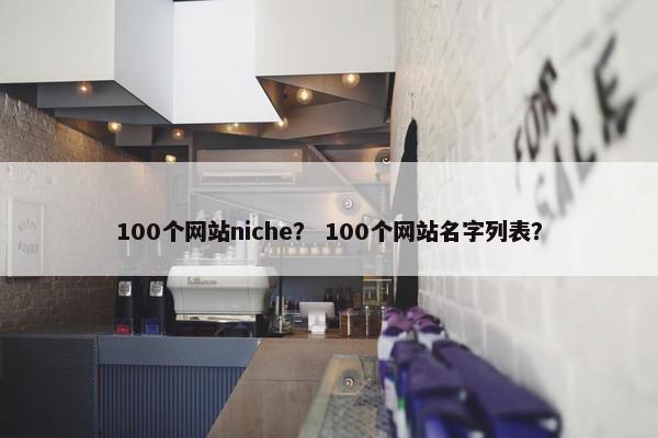 100个网站niche？ 100个网站名字列表？
