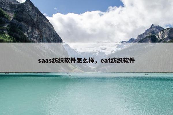 saas纺织软件怎么样，eat纺织软件