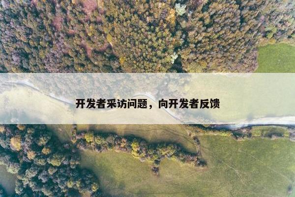 开发者采访问题，向开发者反馈