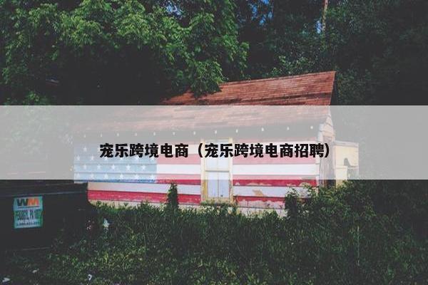宠乐跨境电商（宠乐跨境电商招聘）