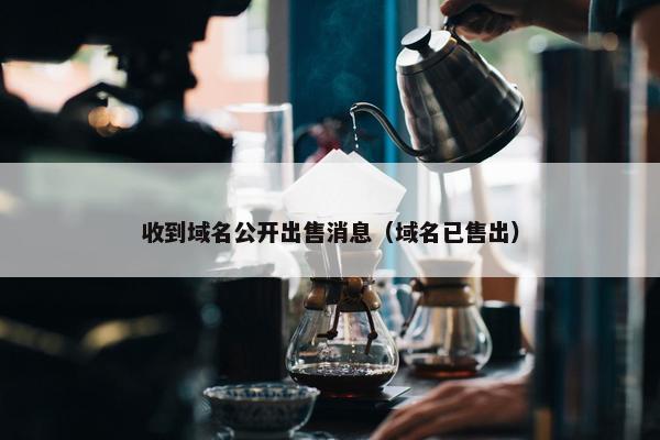 收到域名公开出售消息（域名已售出）