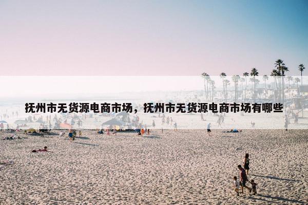 抚州市无货源电商市场，抚州市无货源电商市场有哪些