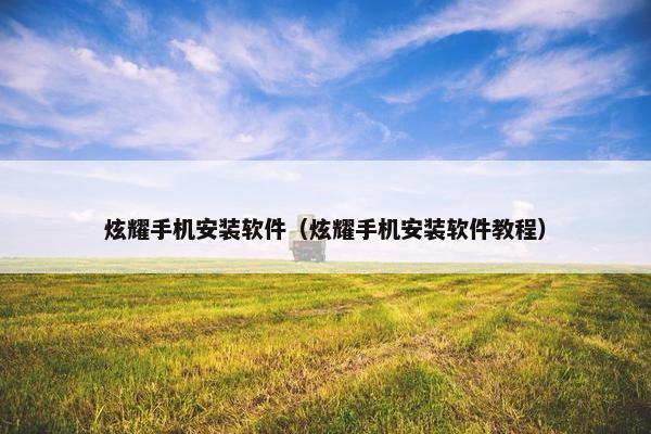 炫耀手机安装软件（炫耀手机安装软件教程）