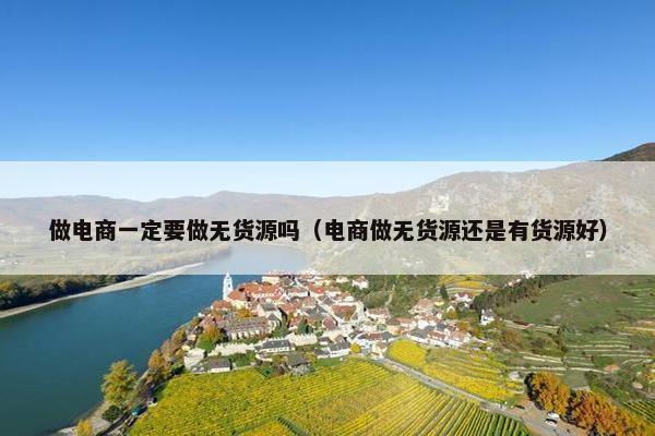 做电商一定要做无货源吗（电商做无货源还是有货源好）