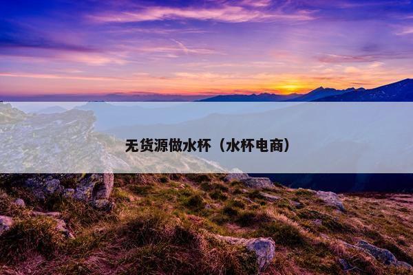 无货源做水杯（水杯电商）