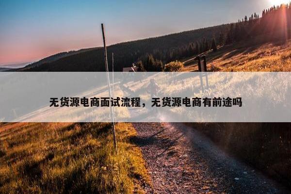 无货源电商面试流程，无货源电商有前途吗