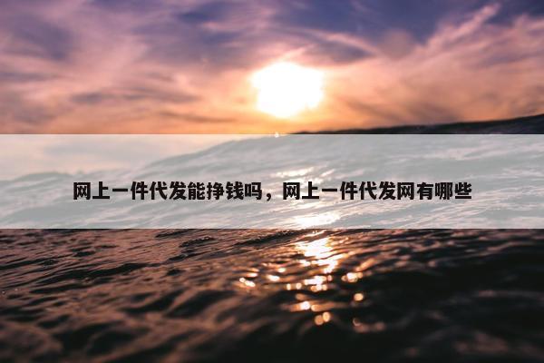 网上一件代发能挣钱吗，网上一件代发网有哪些