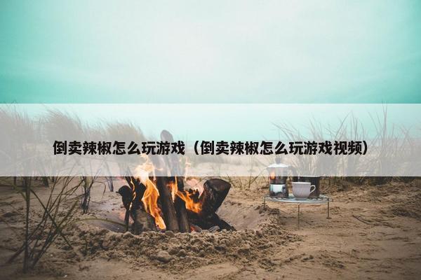 倒卖辣椒怎么玩游戏（倒卖辣椒怎么玩游戏视频）