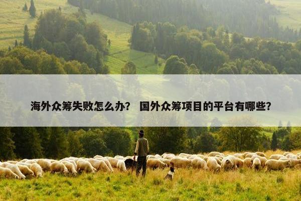 海外众筹失败怎么办？ 国外众筹项目的平台有哪些？