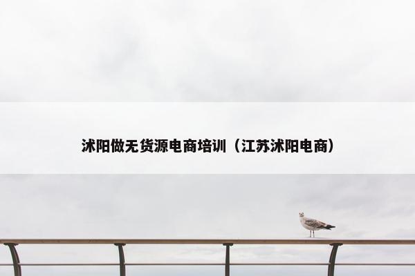 沭阳做无货源电商培训（江苏沭阳电商）