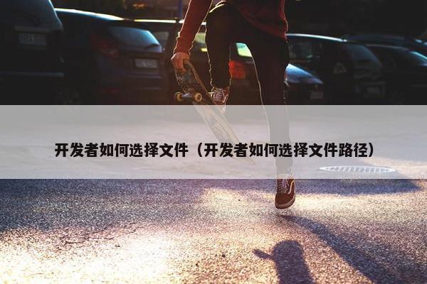 开发者如何选择文件（开发者如何选择文件路径）