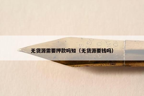 无货源需要押款吗知（无货源要钱吗）