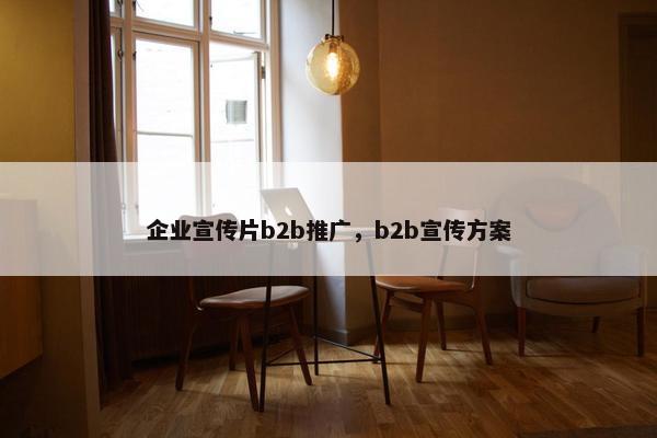 企业宣传片b2b推广，b2b宣传方案