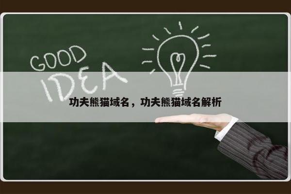 功夫熊猫域名，功夫熊猫域名解析