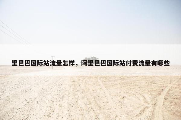 里巴巴国际站流量怎样，阿里巴巴国际站付费流量有哪些
