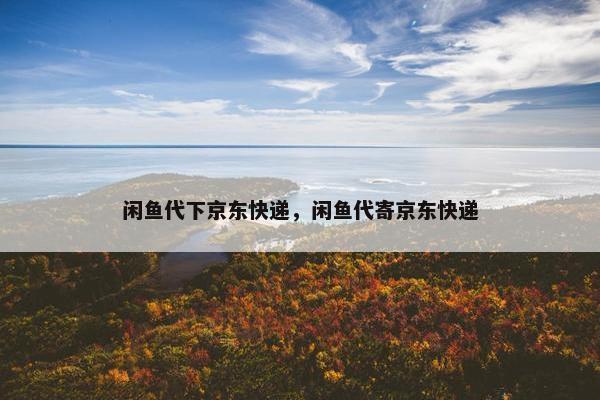 闲鱼代下京东快递，闲鱼代寄京东快递