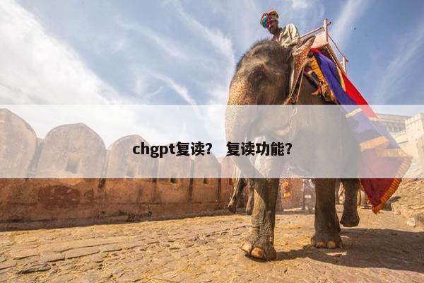 chgpt复读？ 复读功能？