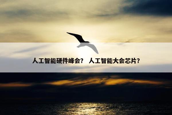 人工智能硬件峰会？ 人工智能大会芯片？