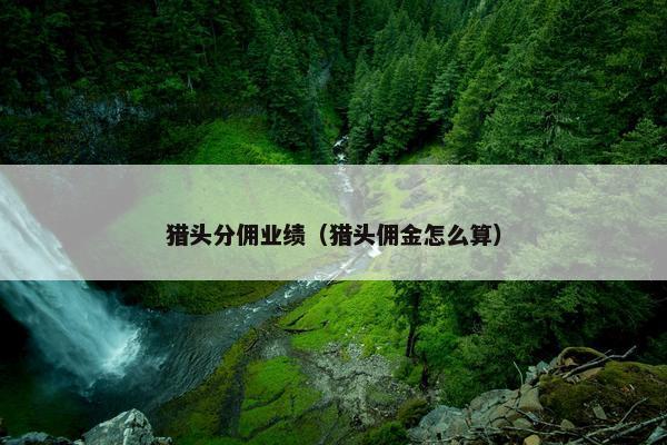 猎头分佣业绩（猎头佣金怎么算）