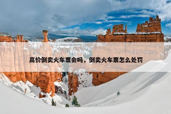 高价倒卖火车票会吗，倒卖火车票怎么处罚