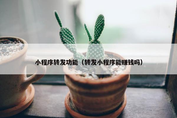 小程序转发功能（转发小程序能赚钱吗）