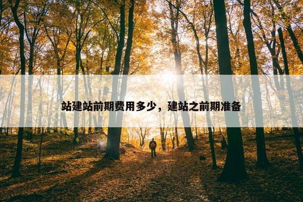 站建站前期费用多少，建站之前期准备