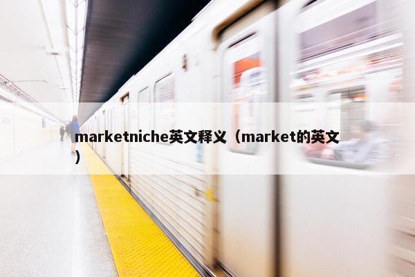 marketniche英文释义（market的英文）