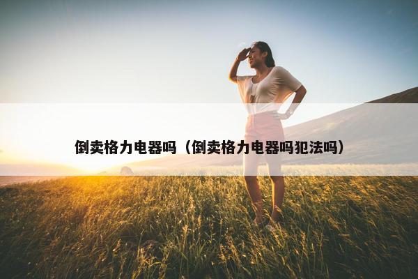 倒卖格力电器吗（倒卖格力电器吗犯法吗）
