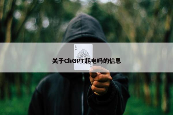 关于ChGPT耗电吗的信息