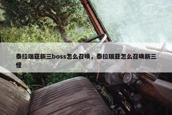 泰拉瑞亚新三boss怎么召唤，泰拉瑞亚怎么召唤新三怪