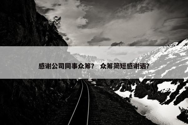 感谢公司同事众筹？ 众筹简短感谢语？