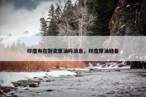 印度有在倒卖原油吗消息，印度原油储备