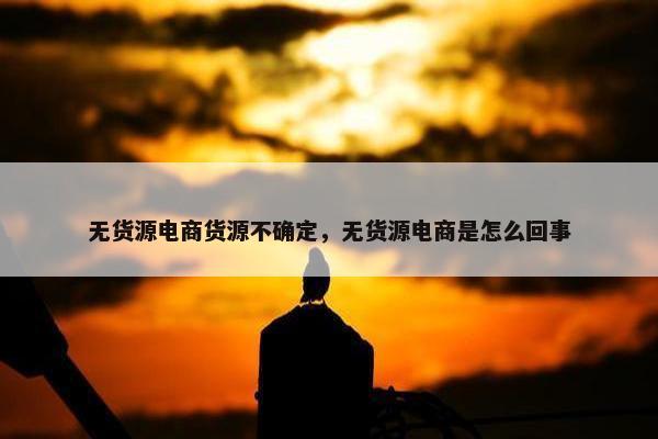 无货源电商货源不确定，无货源电商是怎么回事