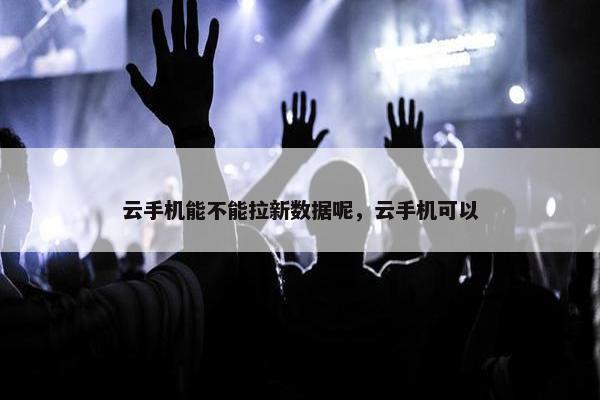 云手机能不能拉新数据呢，云手机可以
