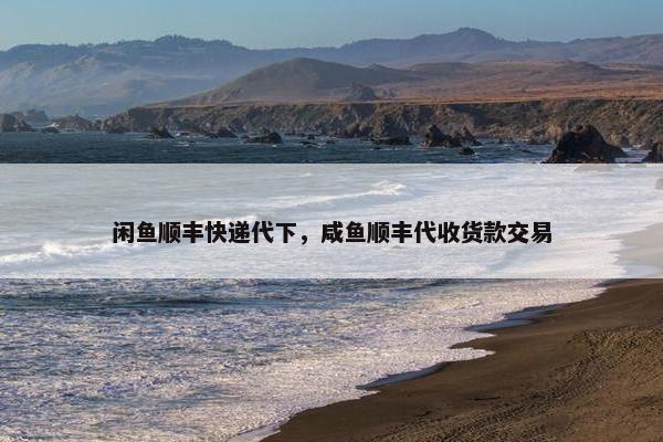 闲鱼顺丰快递代下，咸鱼顺丰代收货款交易
