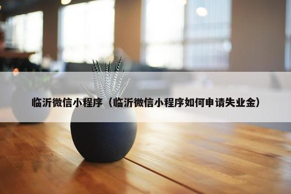 临沂微信小程序（临沂微信小程序如何申请失业金）