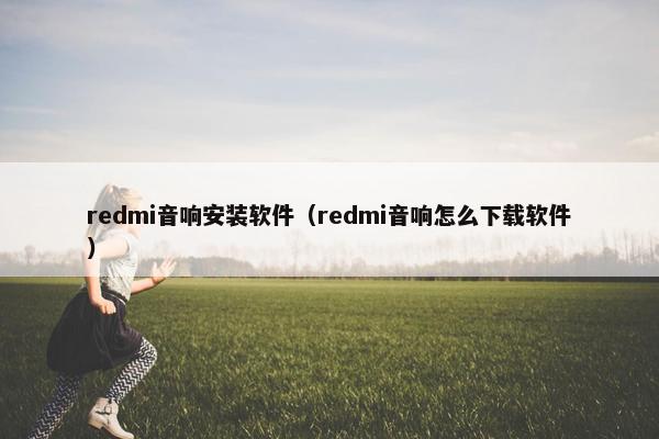 redmi音响安装软件（redmi音响怎么下载软件）