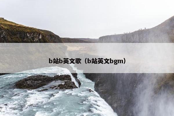 b站b英文歌（b站英文bgm）