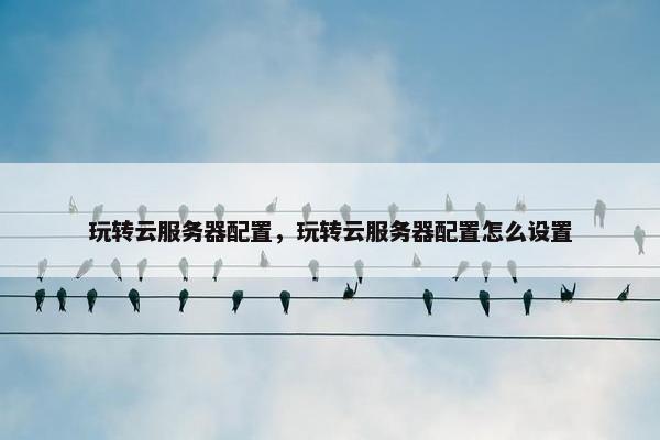 玩转云服务器配置，玩转云服务器配置怎么设置