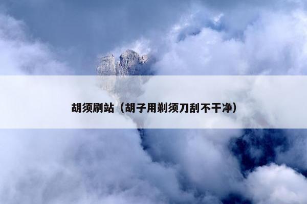 胡须刷站（胡子用剃须刀刮不干净）