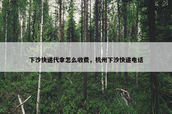 下沙快递代拿怎么收费，杭州下沙快递电话